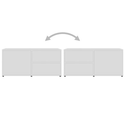 TV-Schrank Weiß 80x34x36 cm Holzwerkstoff