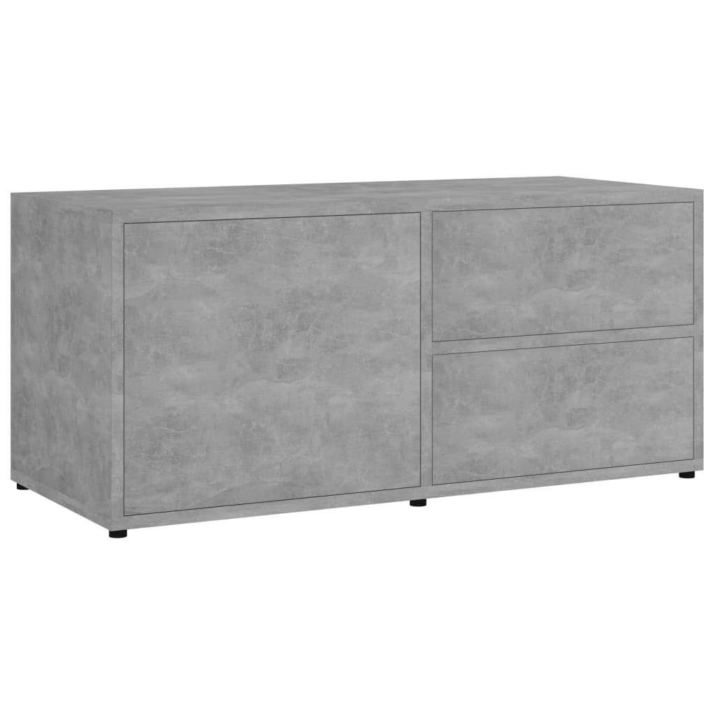 Meuble TV gris béton 80x34x36 cm en bois