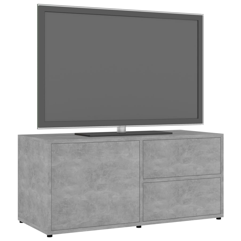 Meuble TV gris béton 80x34x36 cm en bois