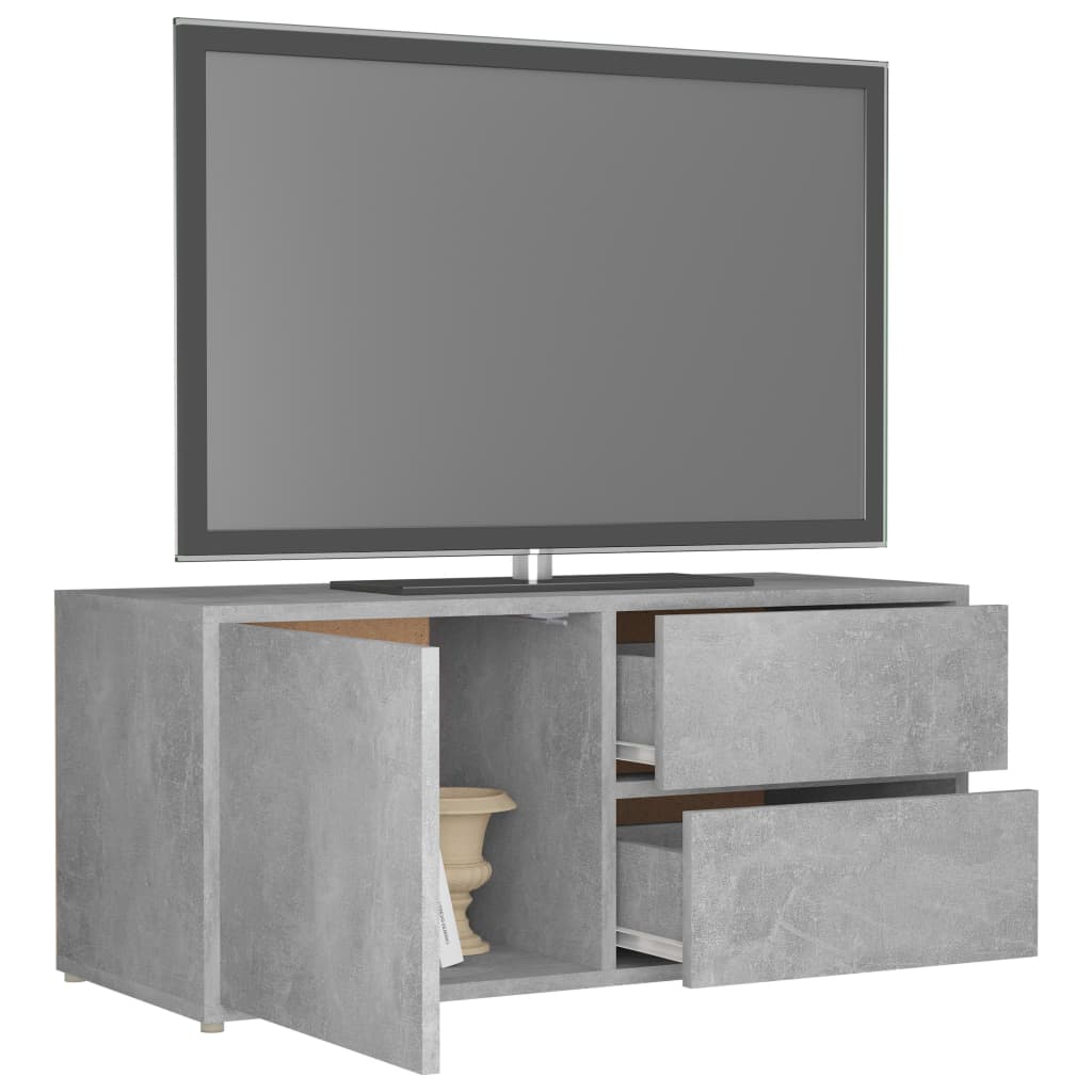 TV-Schrank Betongrau 80x34x36 cm Holzwerkstoff