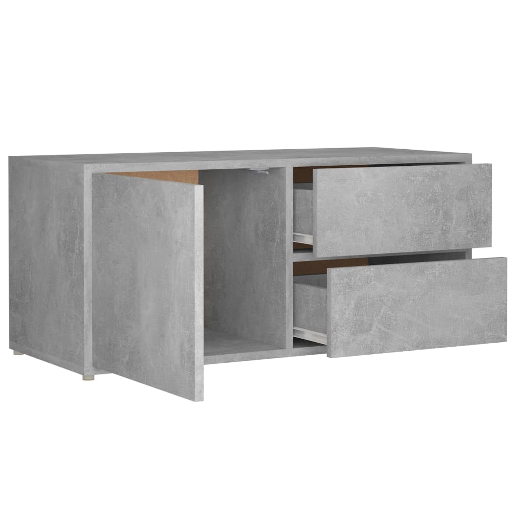 TV-Schrank Betongrau 80x34x36 cm Holzwerkstoff