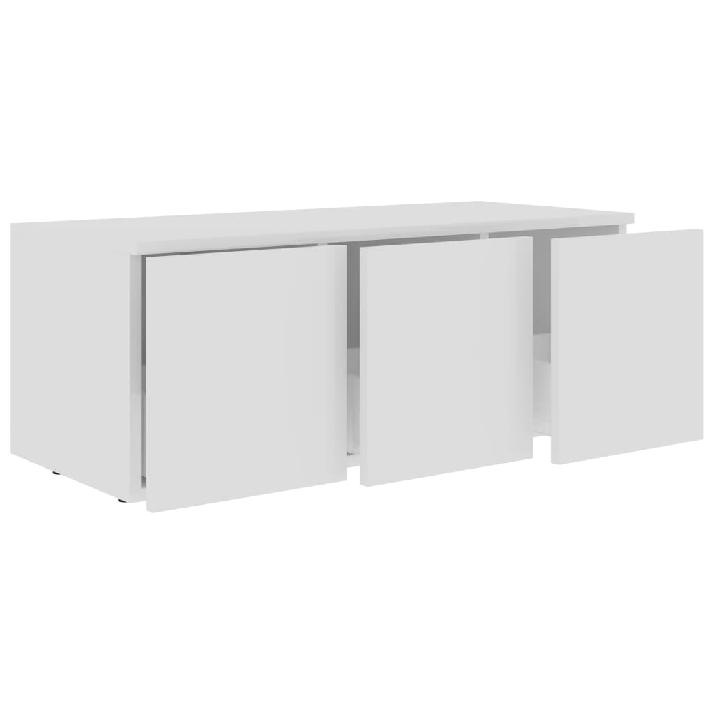 Meuble TV blanc 80x34x30 cm en bois
