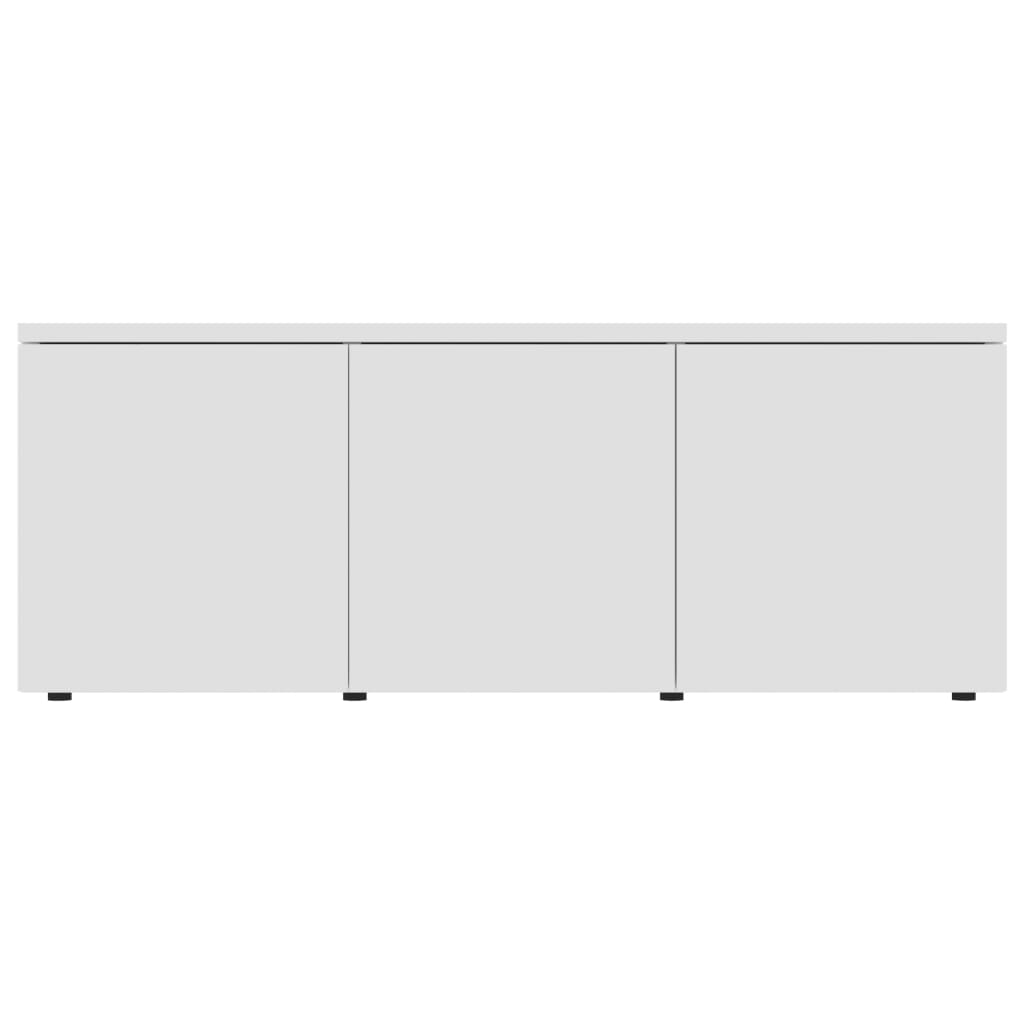 Meuble TV blanc 80x34x30 cm en bois