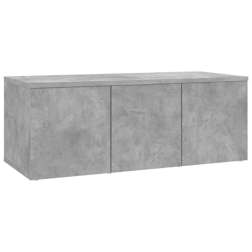 Meuble TV gris béton 80x34x30 cm en bois