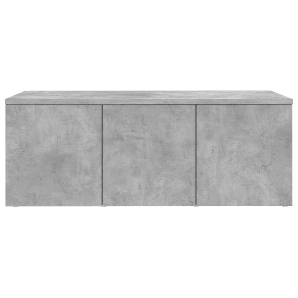 Meuble TV gris béton 80x34x30 cm en bois