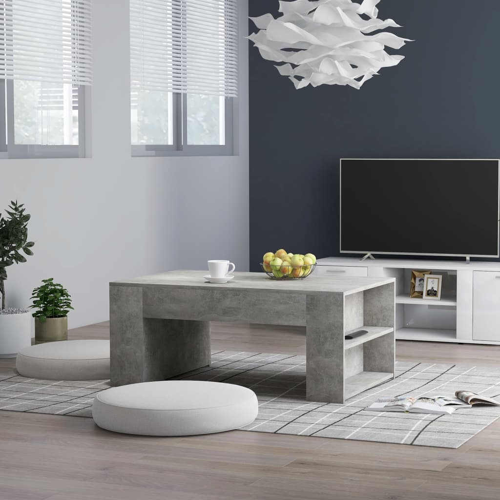Couchtisch Betongrau 100x60x42 cm Holzwerkstoff