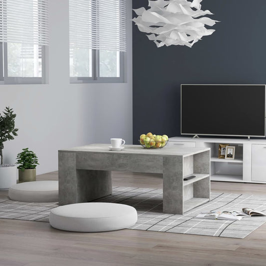 Couchtisch Betongrau 100x60x42 cm Holzwerkstoff