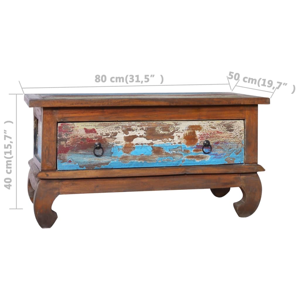 Couchtisch 80x50x40 cm Teak Altholz