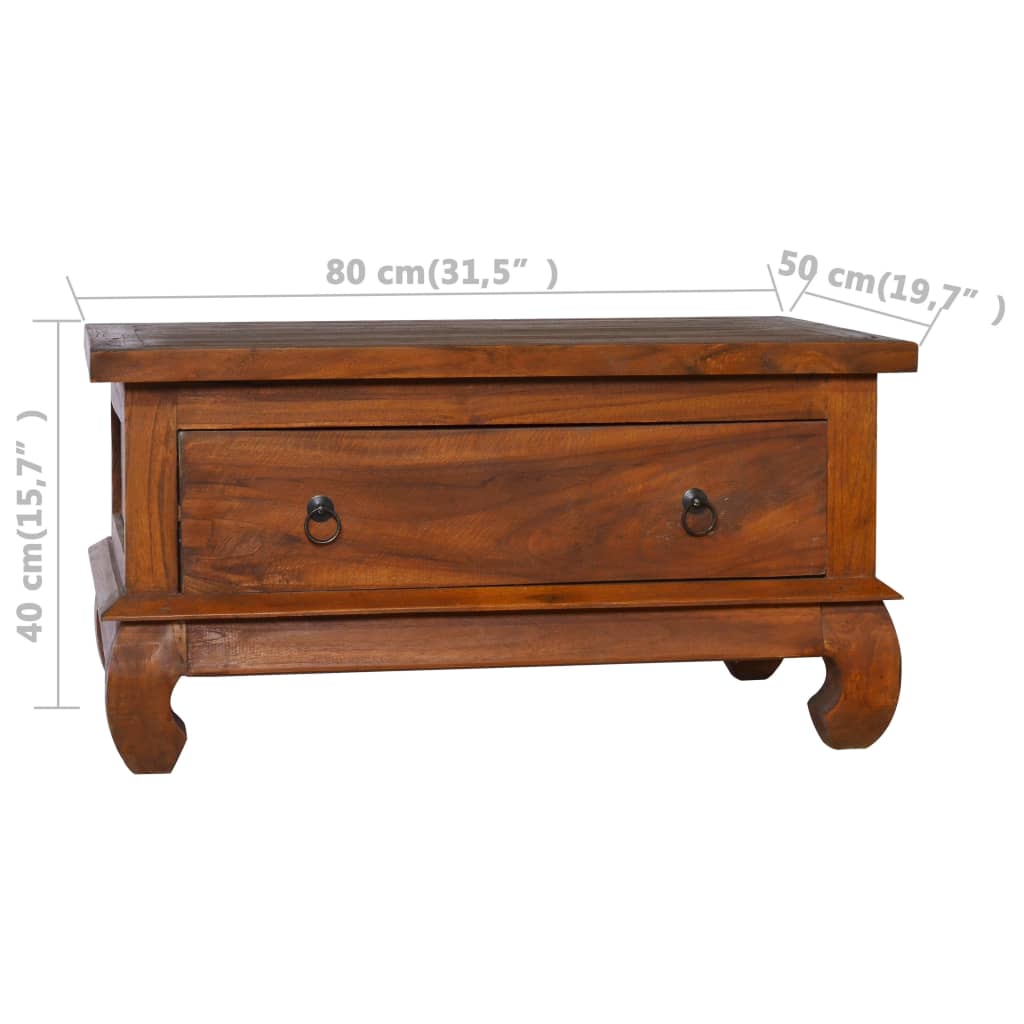 Couchtisch 80x50x40 cm Teak Massivholz