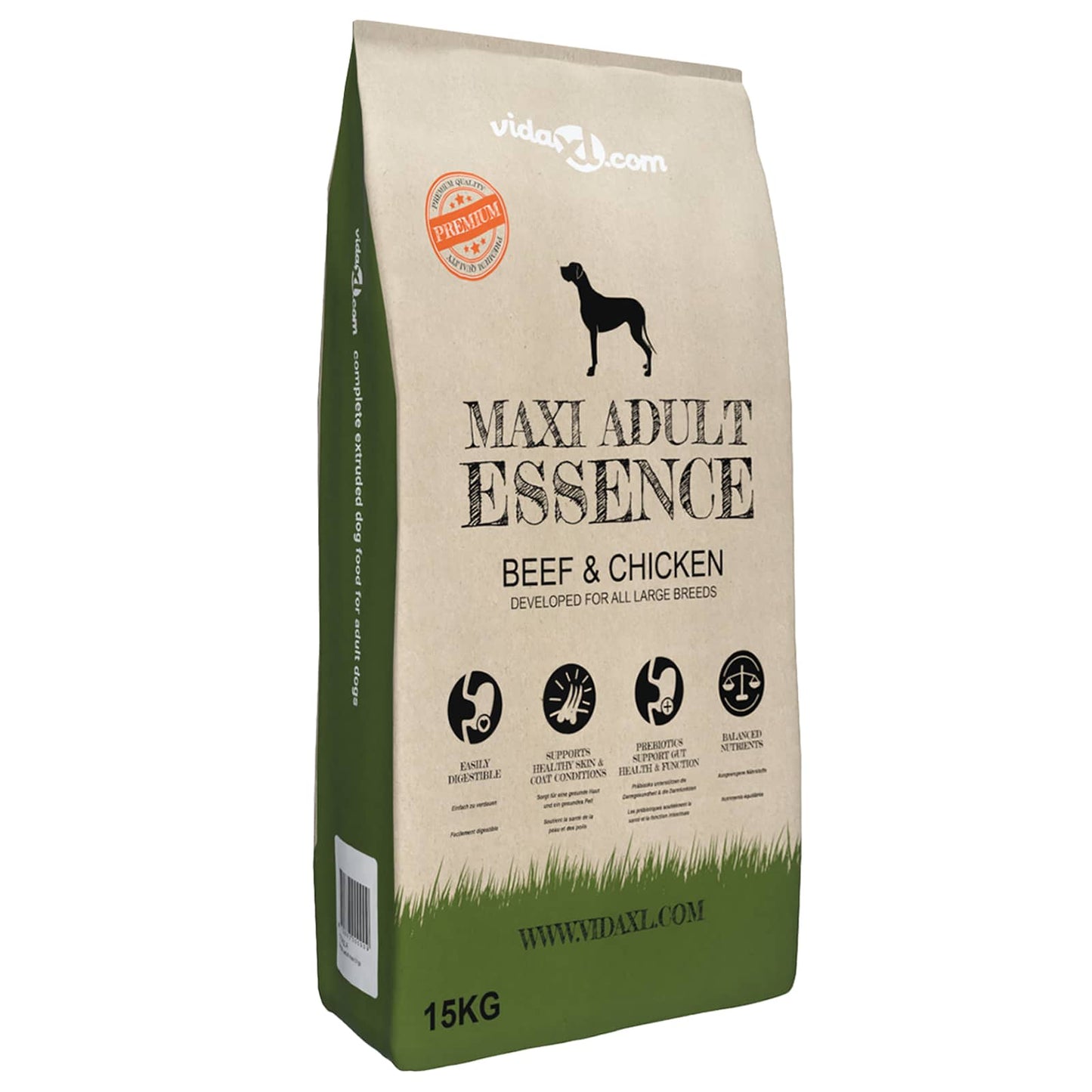 Futterständer und Schüssel mit Hundefutter Silber und Schwarz