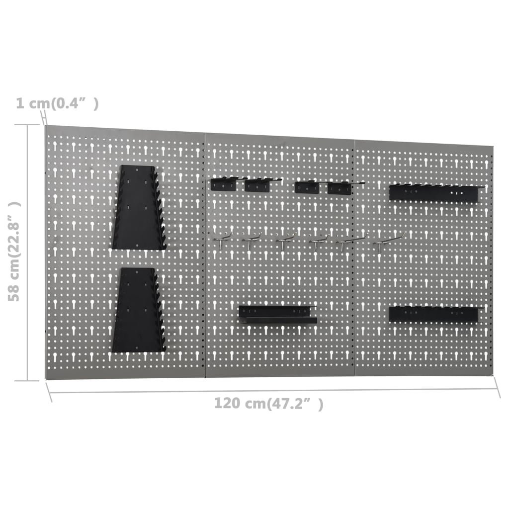 Établi avec 3 parois porte-outils
