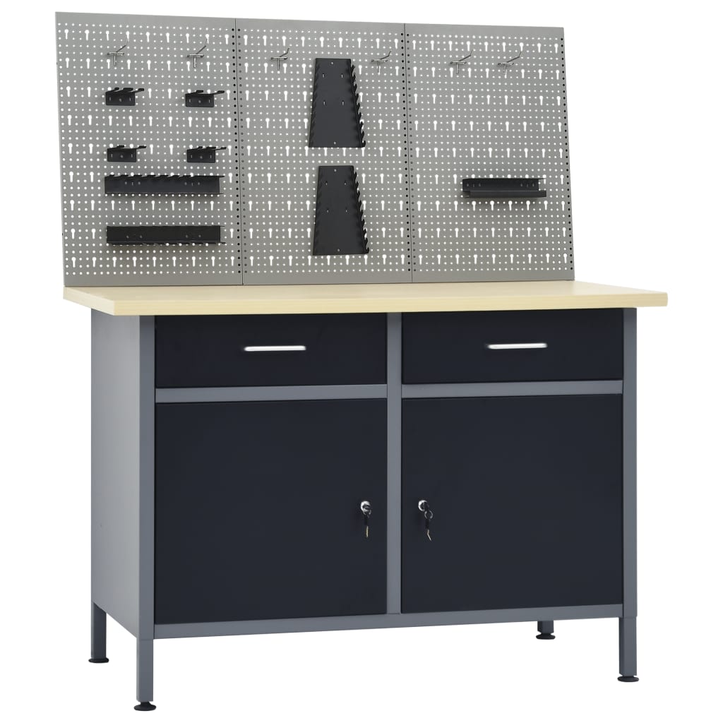 Établi avec 3 parois porte-outils