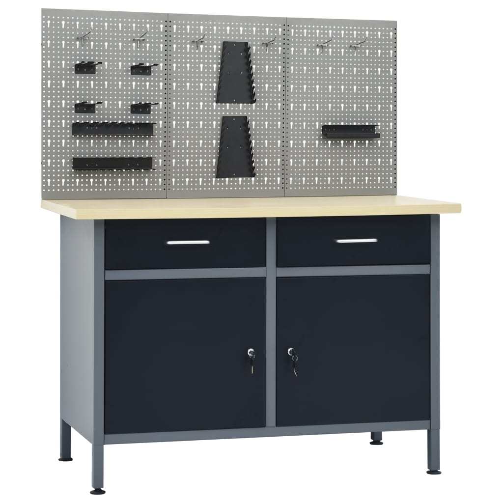 Établi avec 3 parois porte-outils