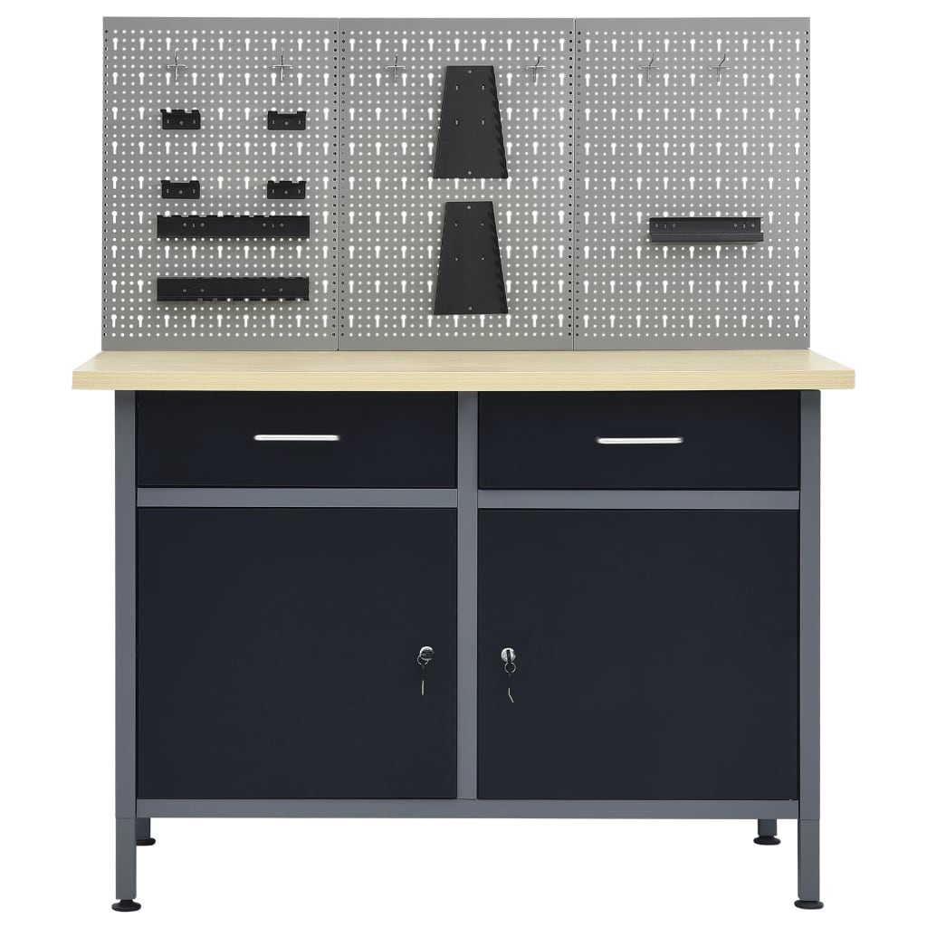 Établi avec 3 parois porte-outils