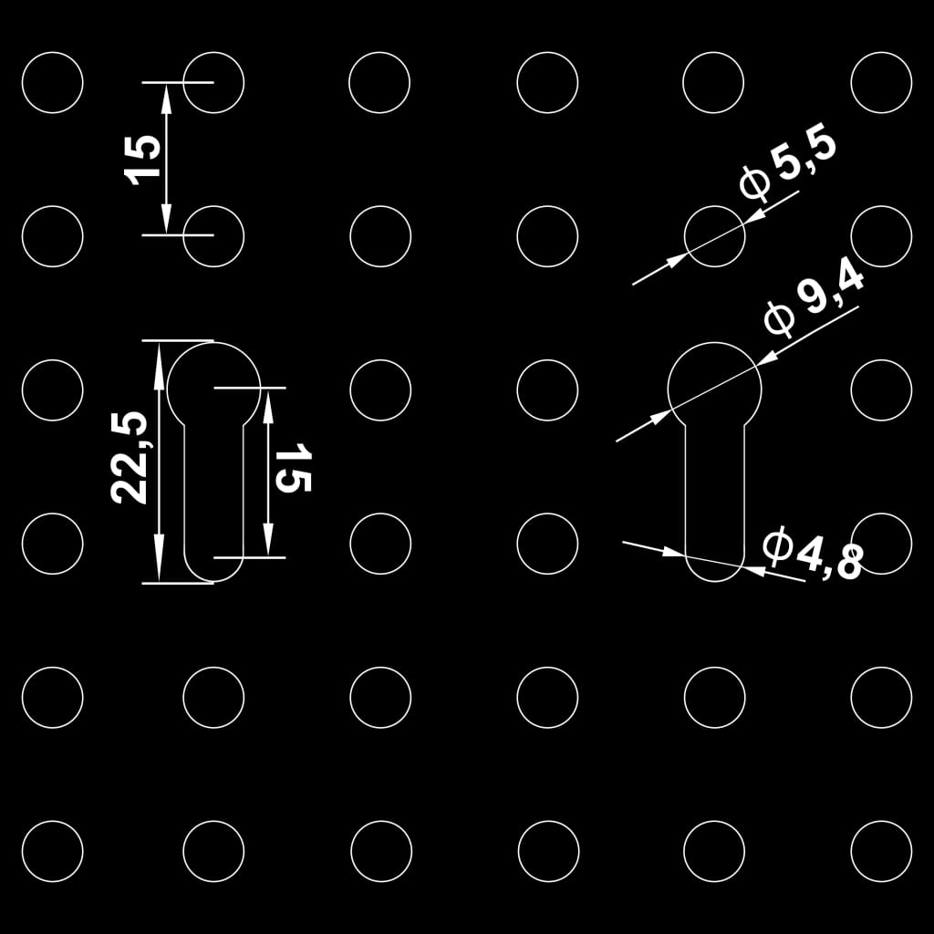 Établi avec 3 parois porte-outils et 1 armoire murale