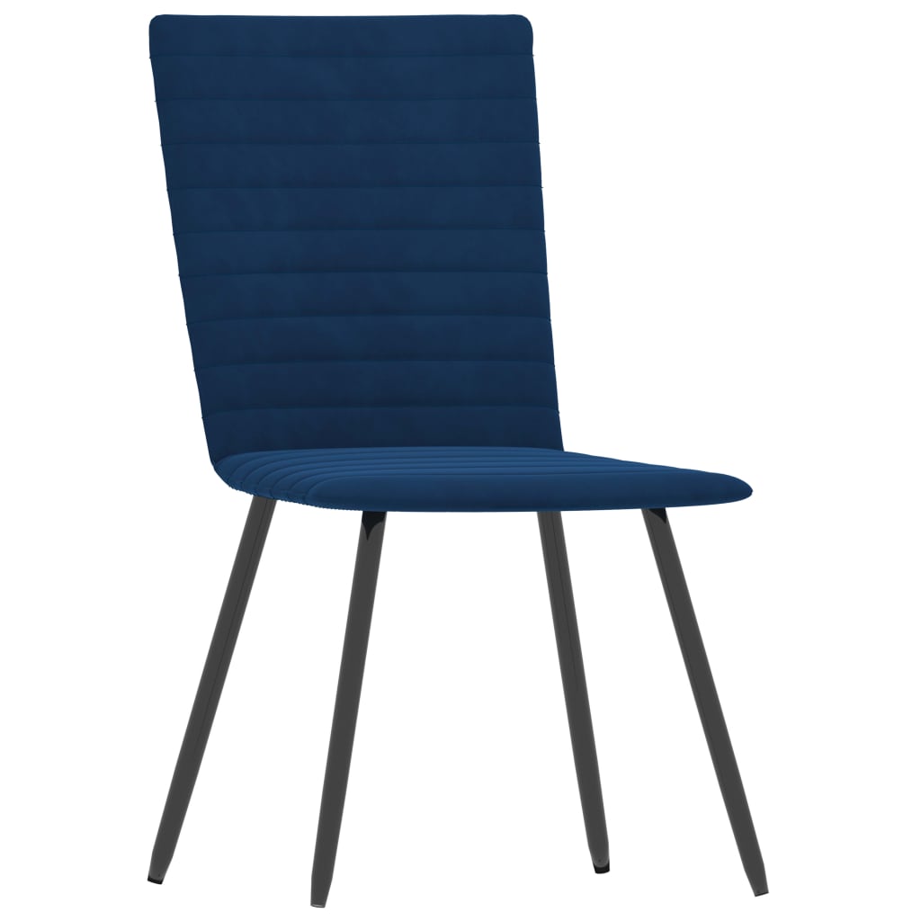 Esszimmerstühle 4 Stk. Blau Samt