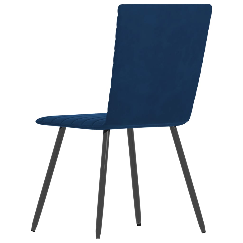 Esszimmerstühle 4 Stk. Blau Samt