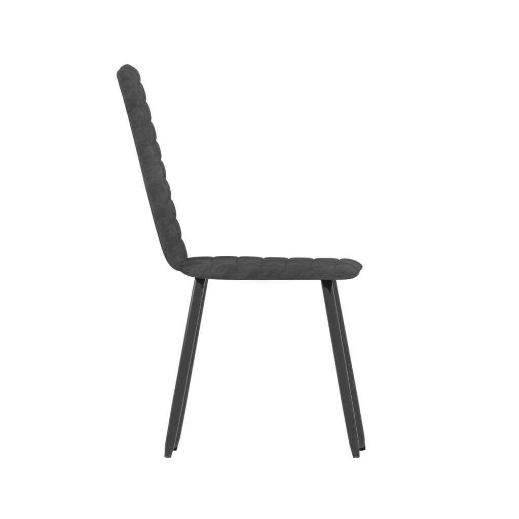 Esszimmerstühle 4 Stk. Grau Samt