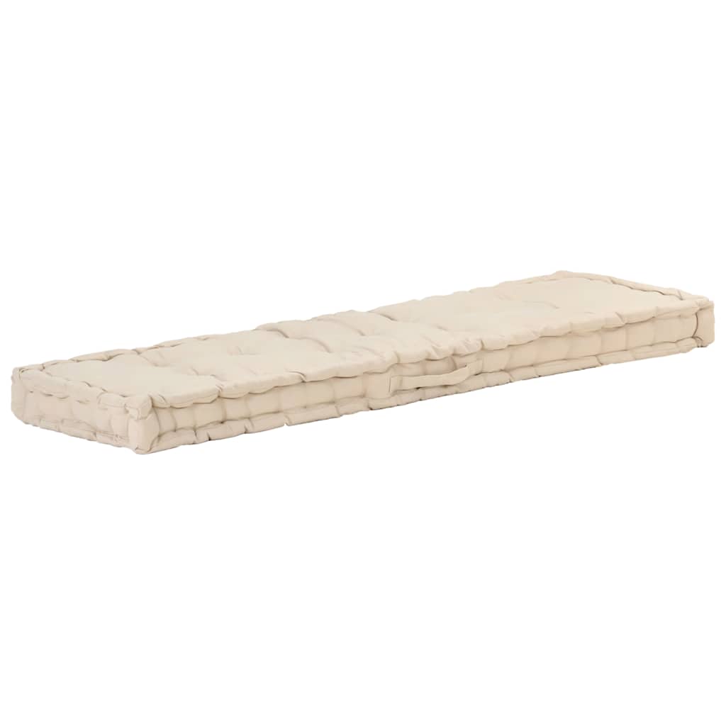 Palettenauflagen 2 Stk. Baumwolle Beige