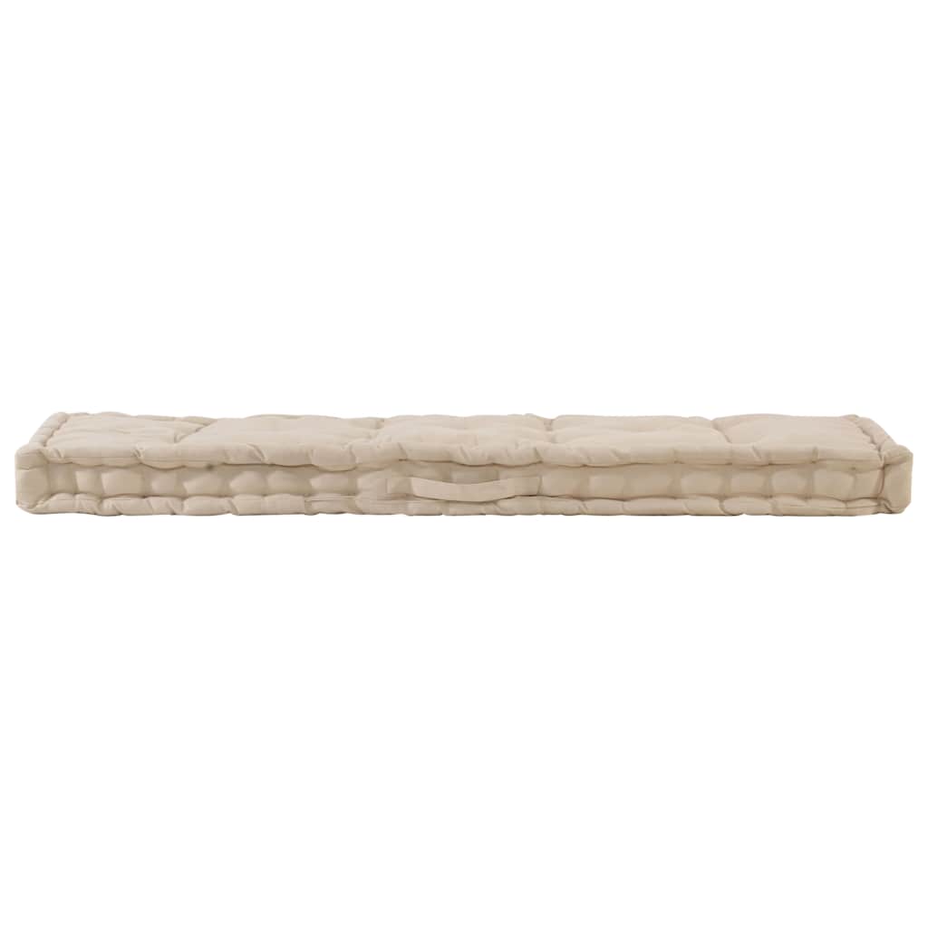 Palettenauflagen 2 Stk. Baumwolle Beige