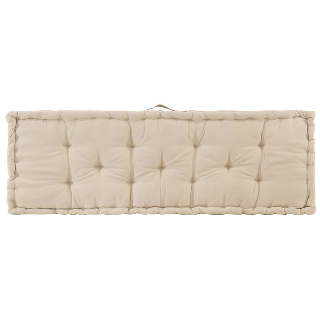 Palettenauflagen 2 Stk. Baumwolle Beige