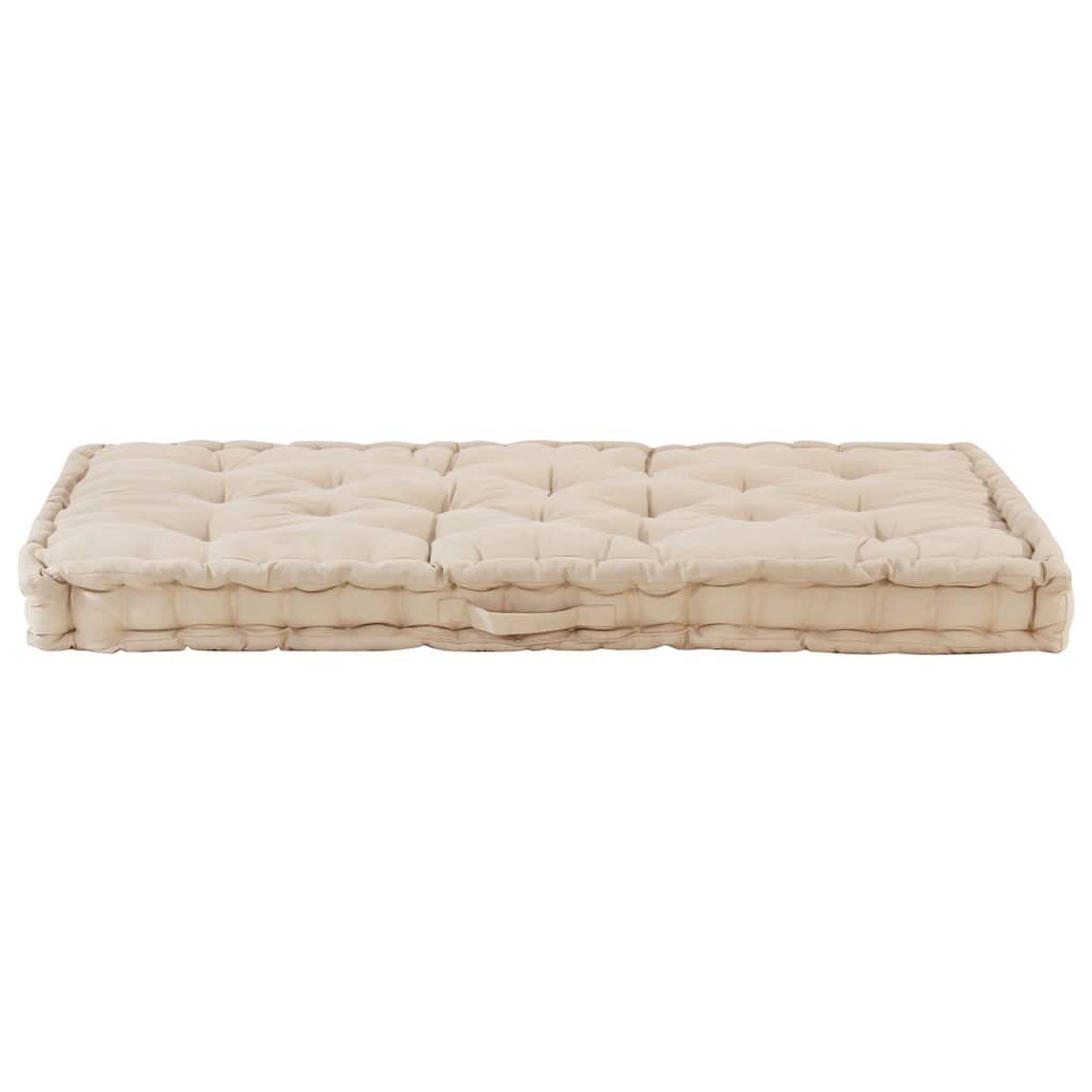 Palettenauflagen 2 Stk. Baumwolle Beige
