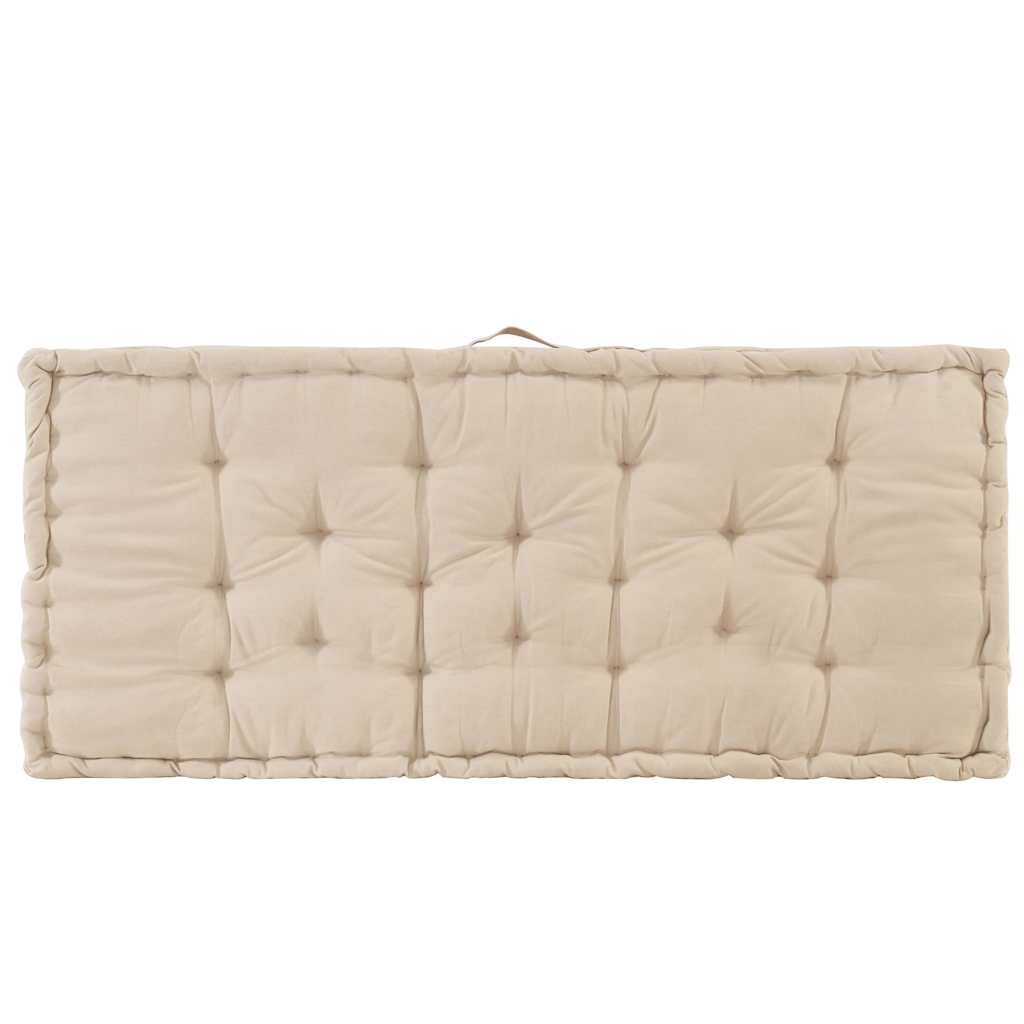 Palettenauflagen 2 Stk. Baumwolle Beige