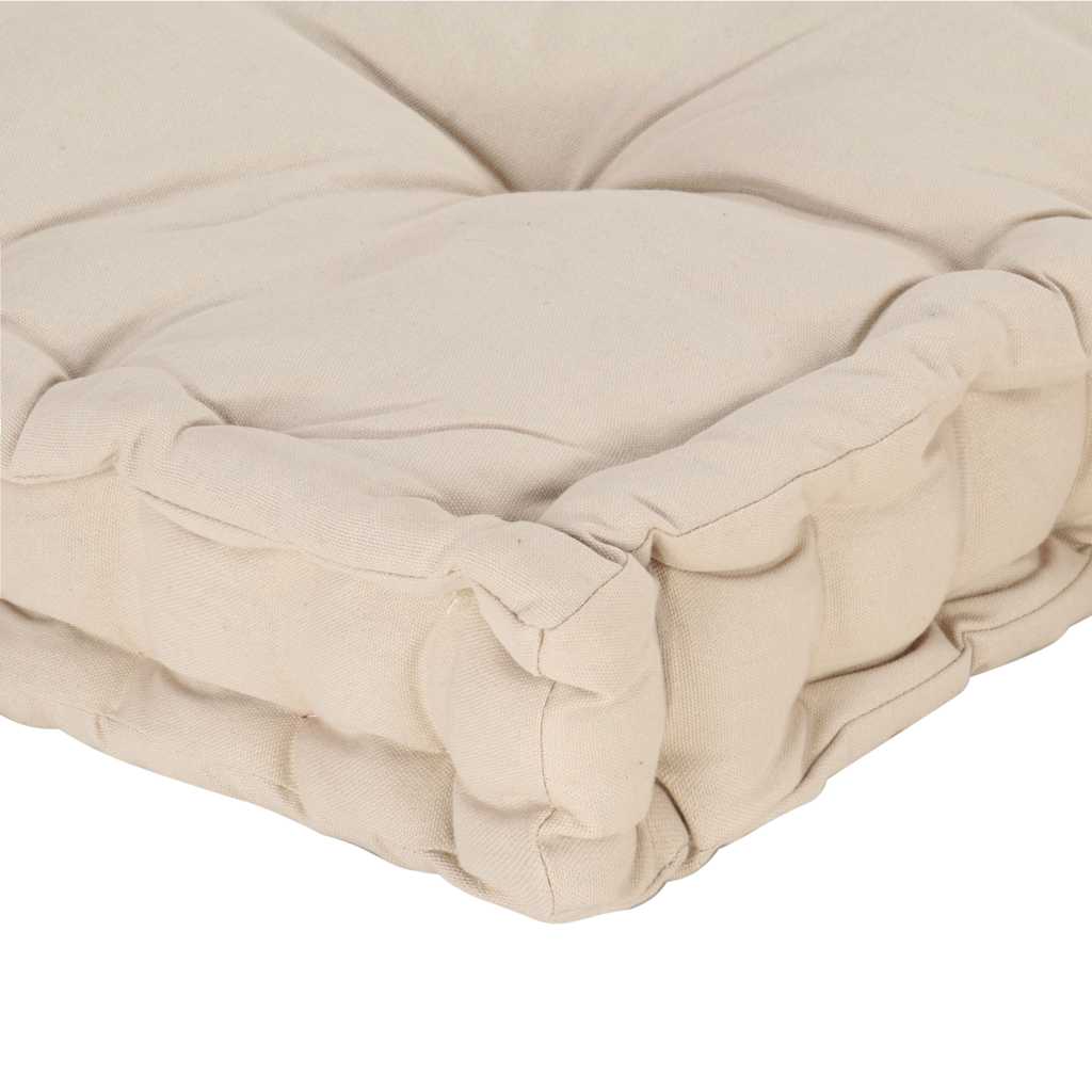Palettenauflagen 2 Stk. Baumwolle Beige