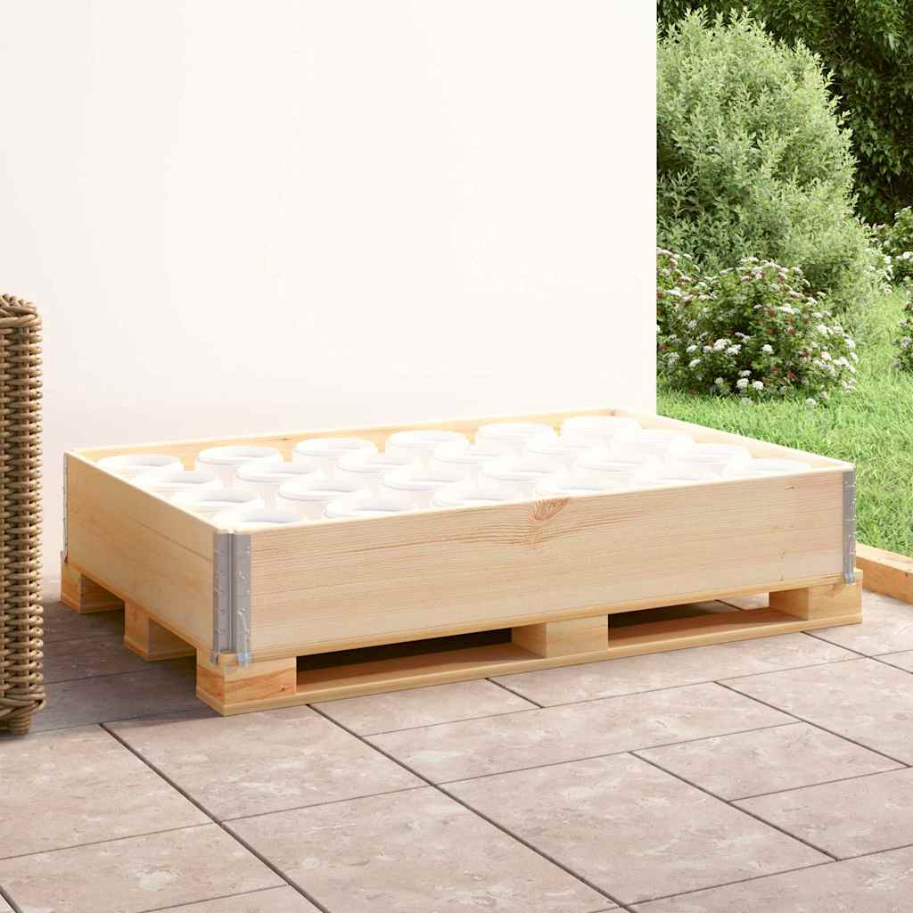 Paletten-Aufsatzrahmen 80×120 cm Kiefern-Massivholz