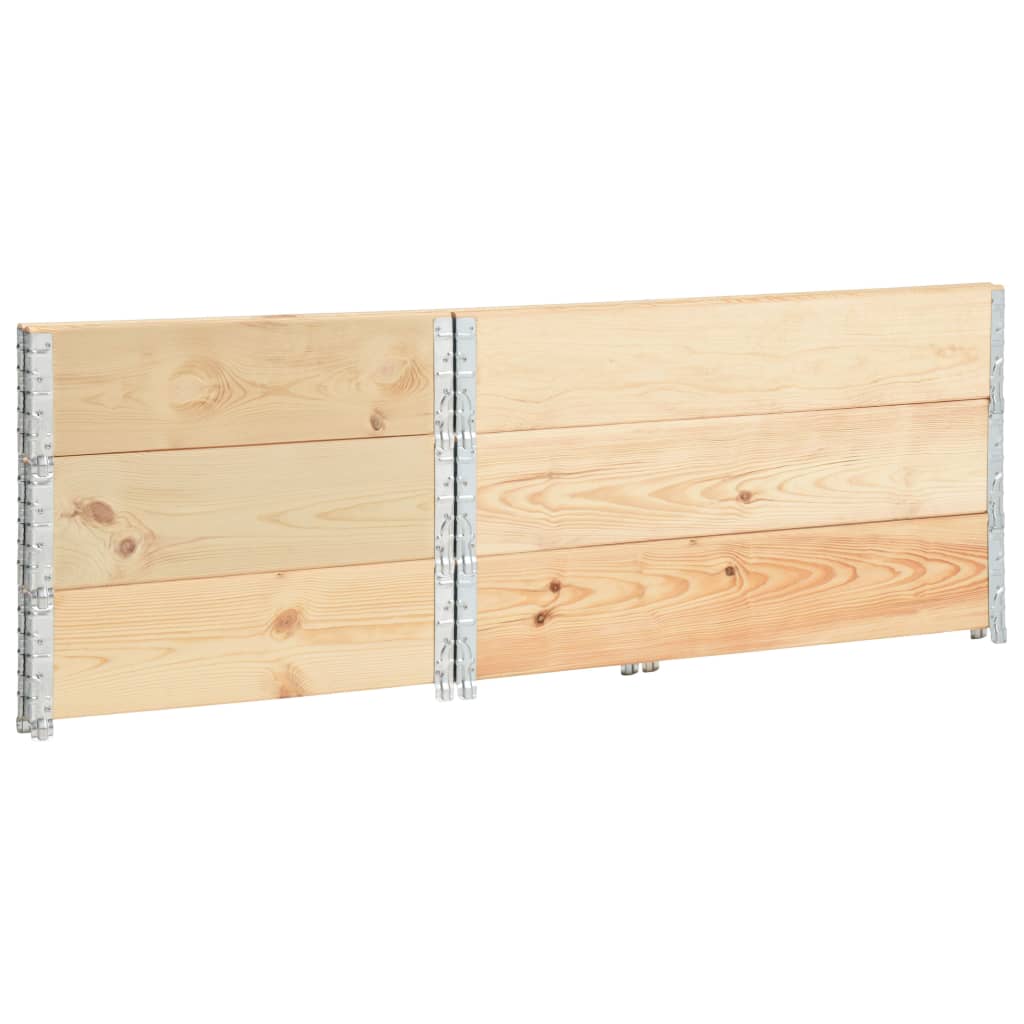 Paletten-Aufsatzrahmen 3 Stk. 50×100 cm Kiefer Massivholz