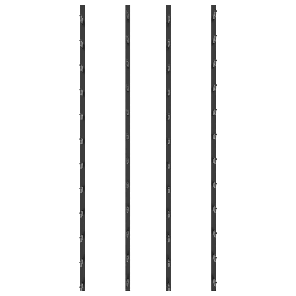 Wand-Weinregale für 72 Flaschen 2 Stk. Schwarz Eisen