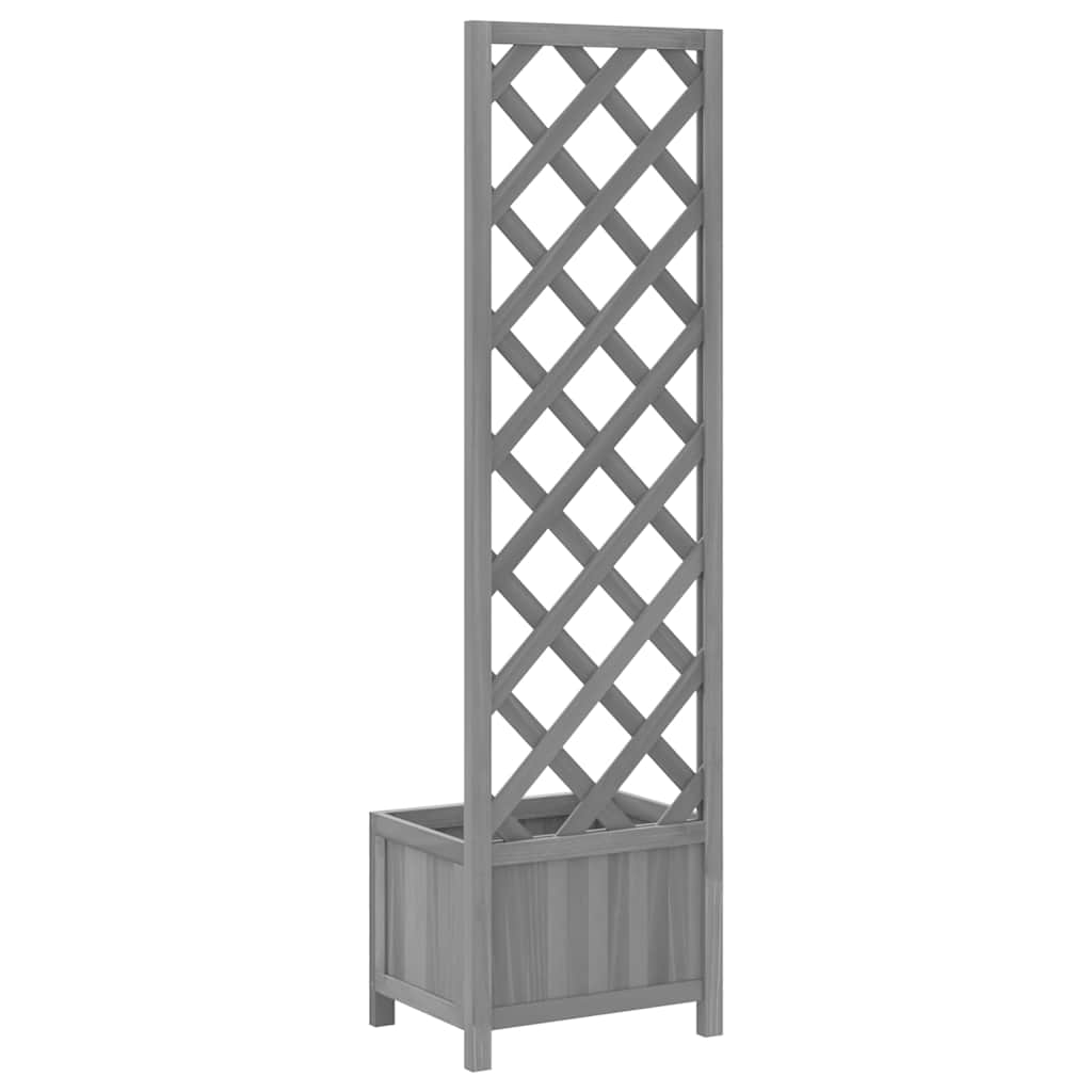 Pflanzkübel mit Spalier 40x30x135 cm Massivholz Tanne