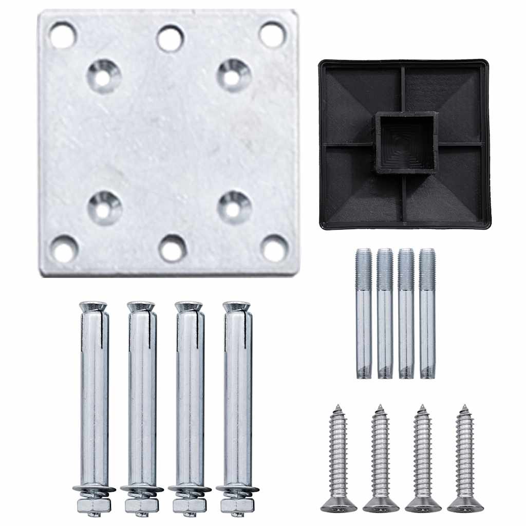 WPC Zaun-Set 1 Quadrat + 1 Schräge 273x186 cm Braun