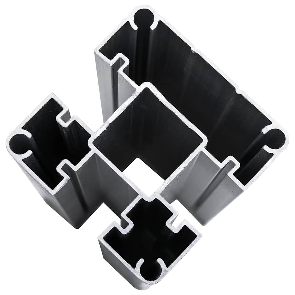 WPC Zaun-Set 1 Quadrat + 1 Schräge 273x186 cm Braun