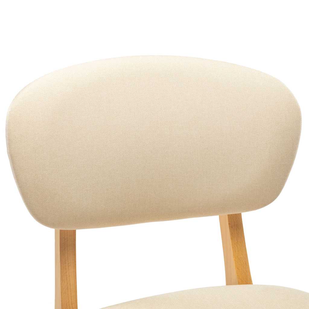 Barhocker 2 Stk. Creme Stoff
