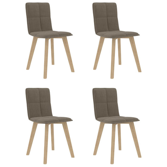 Esszimmerstühle 4 Stk. Taupe Stoff