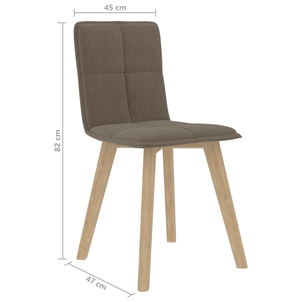 Esszimmerstühle 4 Stk. Taupe Stoff