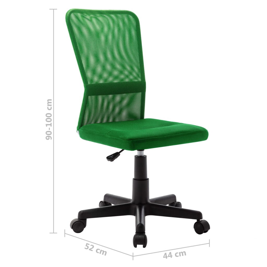 Chaise de bureau verte 44x52x100 cm tissu mesh