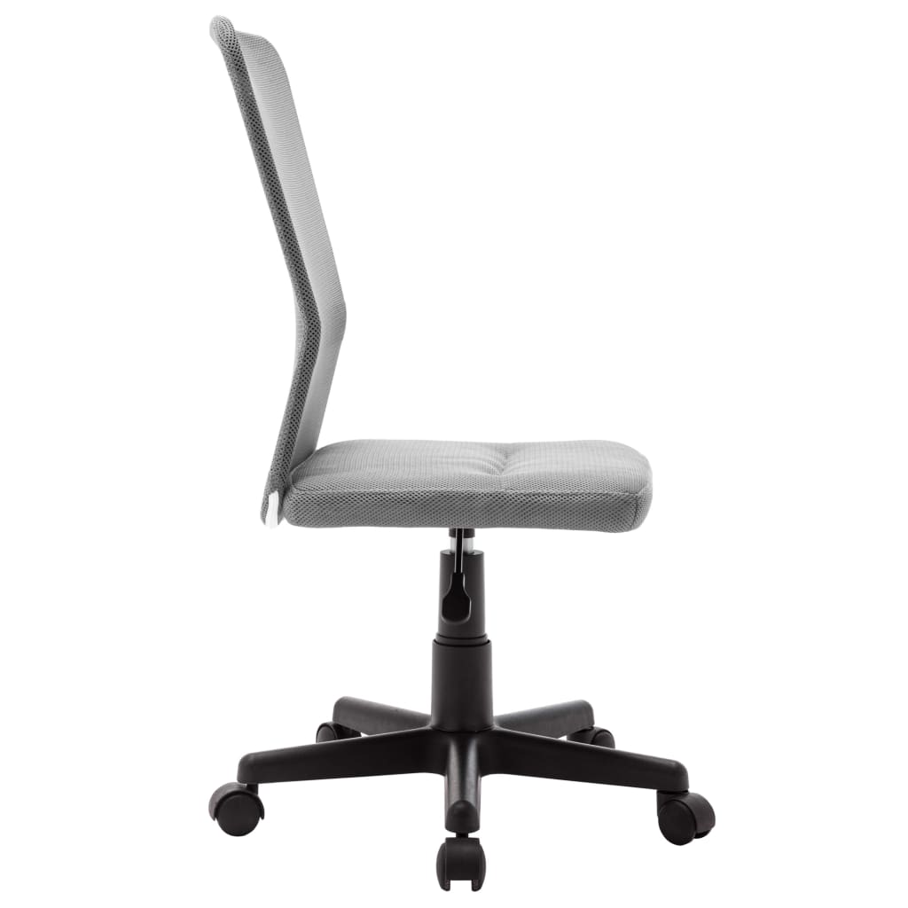 Chaise de bureau grise 44x52x100 cm tissu résille