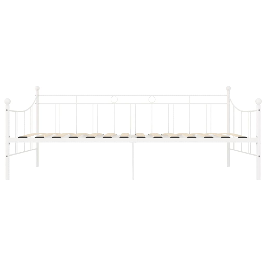 Tagesbett-Rahmen Weiß Metall 90×200 cm