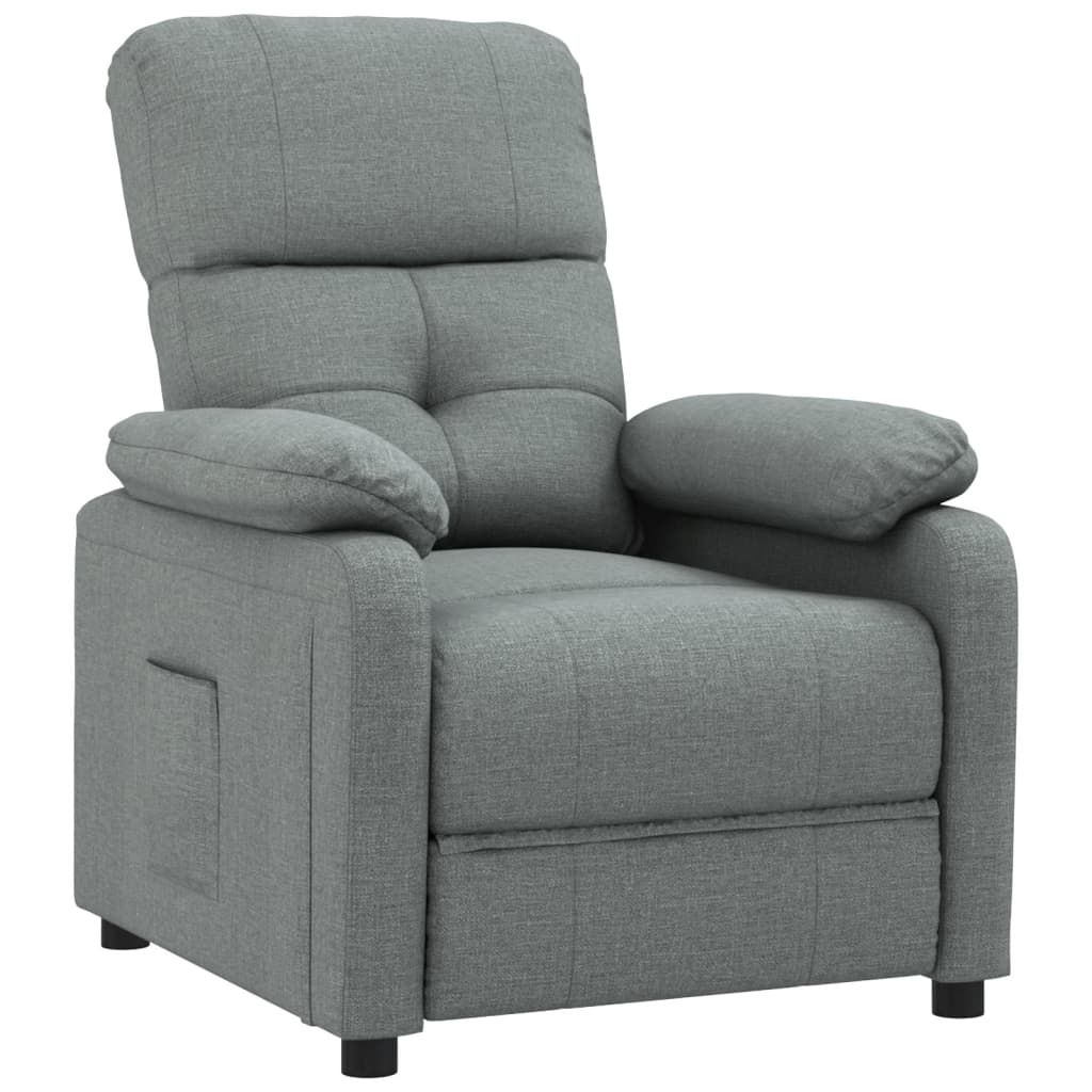 Fauteuil de relaxation tissu gris foncé