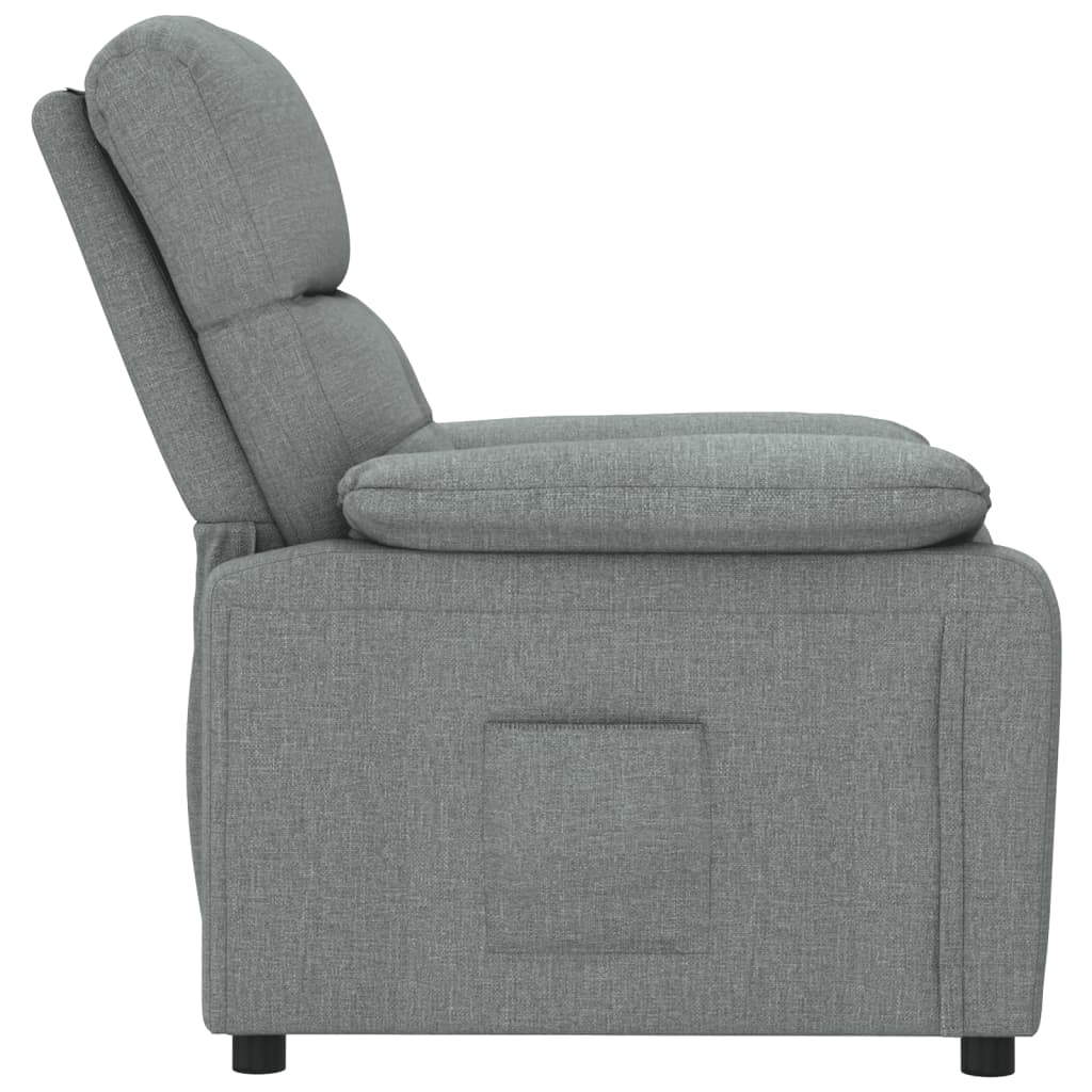 Fauteuil de relaxation tissu gris foncé