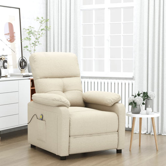 Fauteuil de massage tissu crème