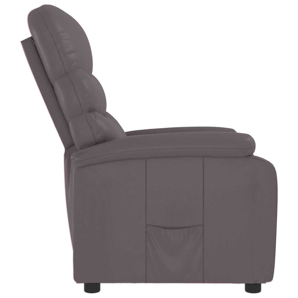 Relaxsessel Grau Kunstleder