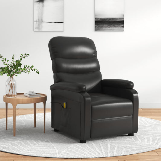 Fauteuil de massage simili cuir noir