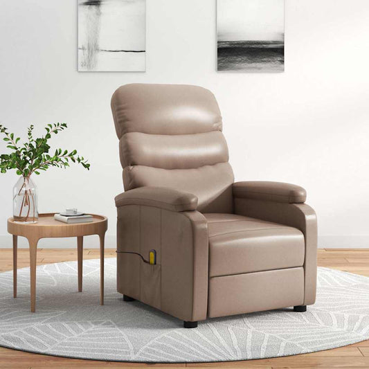 Massagesessel Cappuccino-Braun Kunstleder
