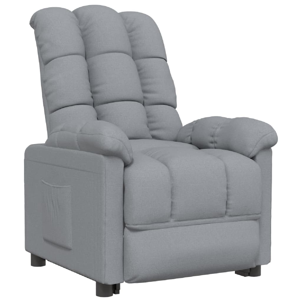 Fauteuil de relaxation tissu gris clair