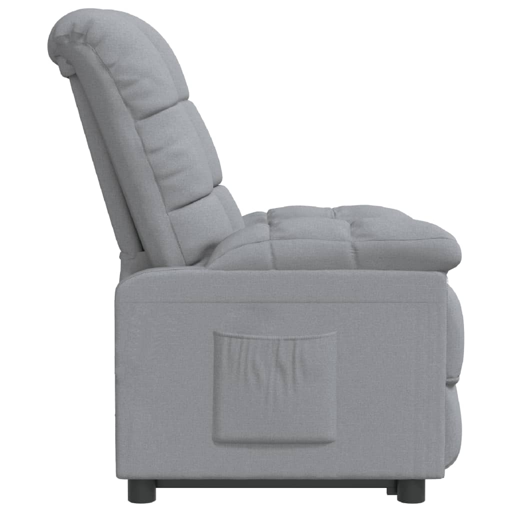 Fauteuil de relaxation tissu gris clair