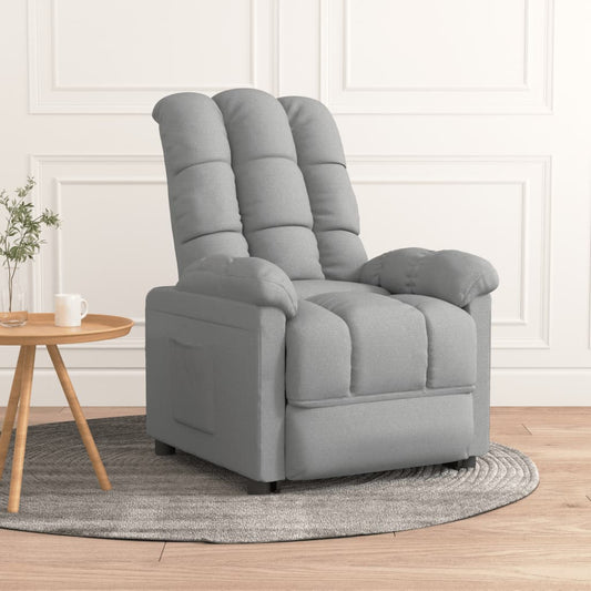 Fauteuil de relaxation tissu gris clair