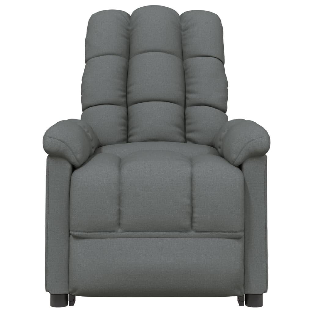 Fauteuil de relaxation tissu gris foncé